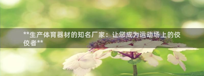 富联娱乐股东：**生产体育器材的知名厂家：让您成为运