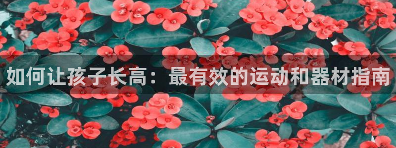 富联平台登入：如何让孩子长高：最有效的运动和器材指南