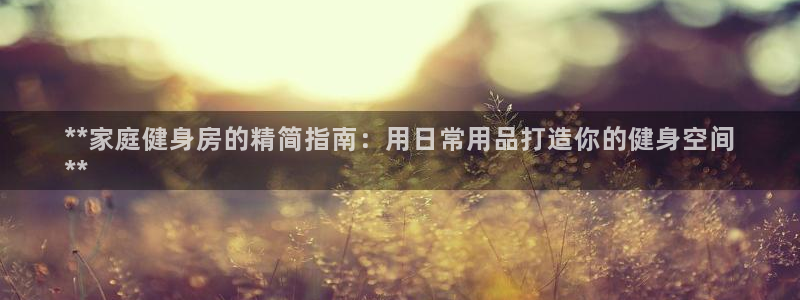 富联平台派7O777：**家庭健身房的精简指南：用日