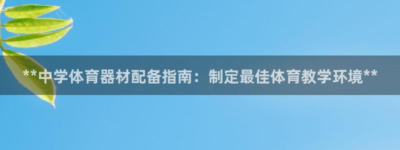 富联平台用户登陆不上：**中学体育器材配备指南：制定