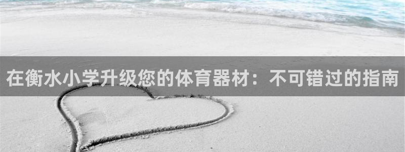 富联平台登录网址是多少：在衡水小学升级您的体育器材：