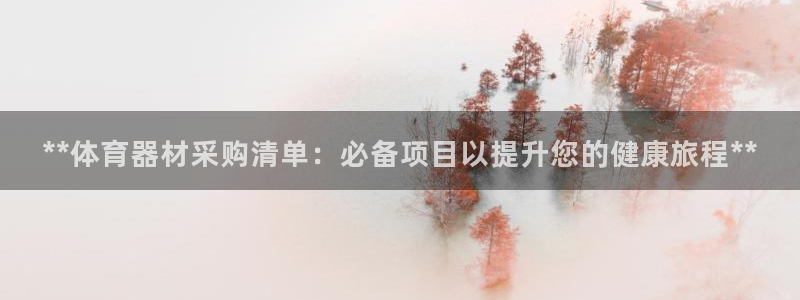 富联娱乐测速登录不了：**体育器材采购清单：必备项目