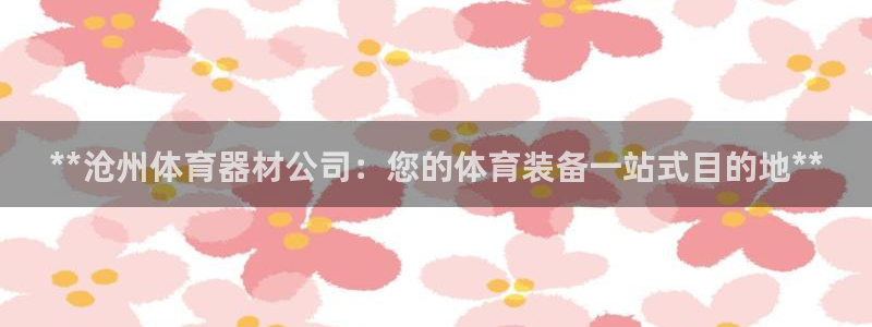 富联平台主管：**沧州体育器材公司：您的体育装备一站