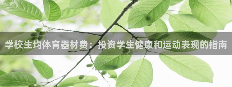 富联娱乐是真的吗：学校生均体育器材费：投资学生健康和