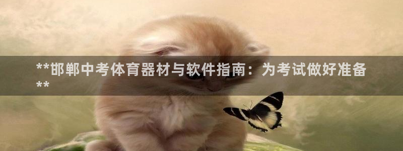 富联娱乐：**邯郸中考体育器材与软件指南：为考试做好